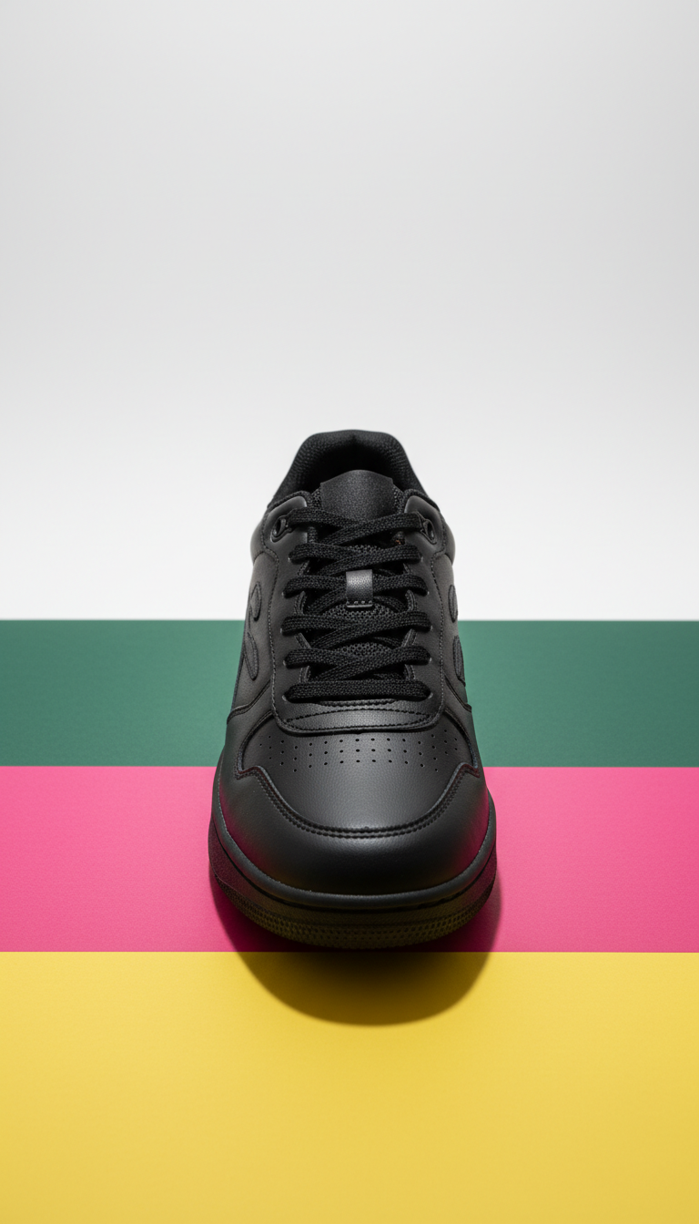 Sneaker lona verde bosque suela chunky