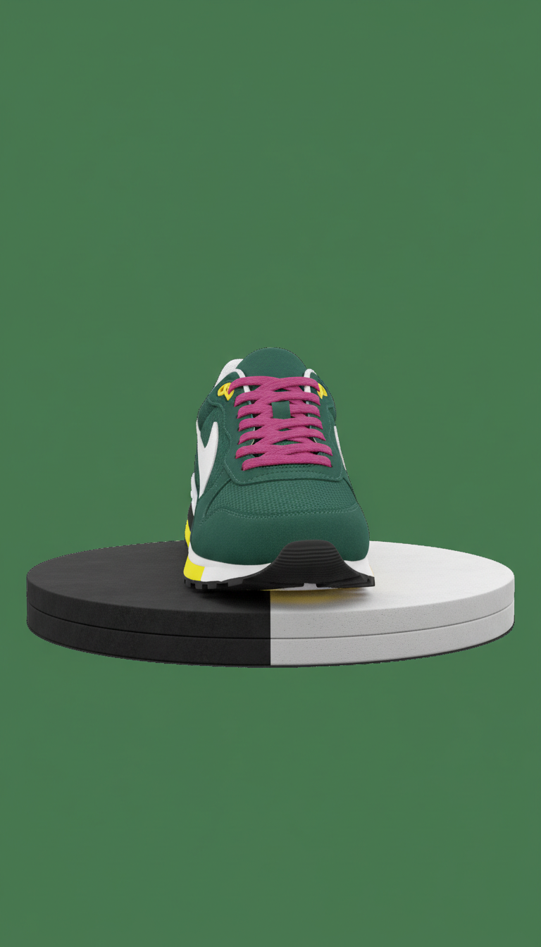 Sneaker de cuero vegano blanco